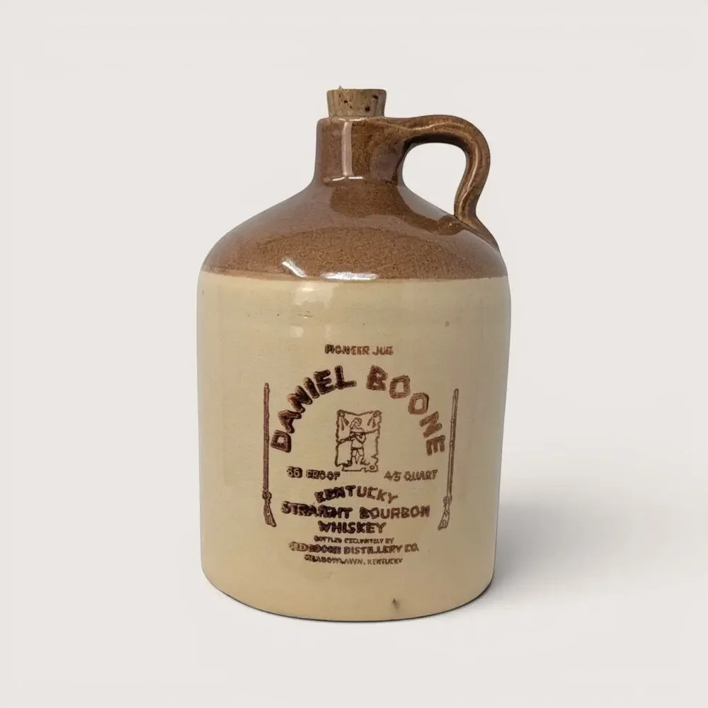 EMPTY 1974 Daniel Boone Kentucky Straight Bourbon Stoneware Jug